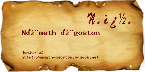 Németh Ágoston névjegykártya