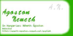 agoston nemeth business card